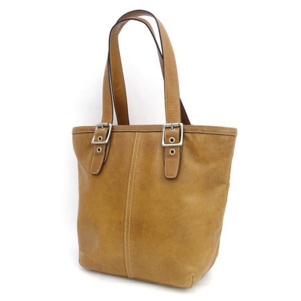 Coach Vintage Hamptons Buckle Tote Tan Leather Shoulder Bag F053-9572